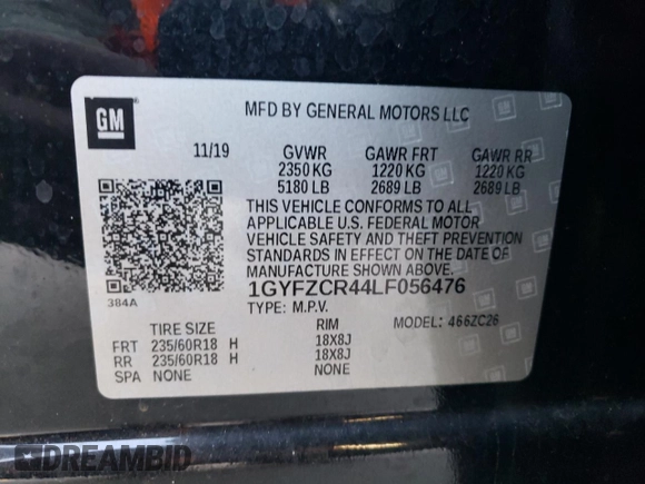 2020 Cadillac XT4 FWD Premium Luxury z VIN 1GYFZCR44LF056476, wystawiony jako Copart lot #43559495 z przebiegiem 51 076 mil mil oraz Szkody całkowita. Historia ofert i sprzedaży dostępna na DreamBid. Obrazek 15.