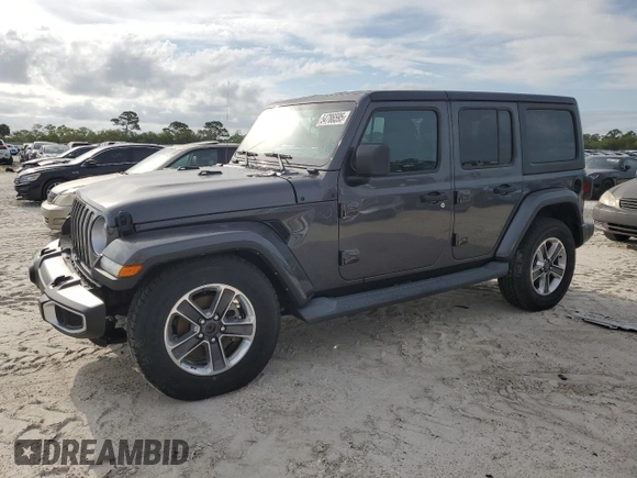 2018 Jeep Wrangler Unlimited Sahara z VIN 1C4HJXEG6JW174944, wystawiony jako Copart lot #54786595 z przebiegiem 81 782 mil mil oraz Szkoda całkowita • Salvage title. Historia ofert i sprzedaży dostępna na DreamBid. Obrazek 1.