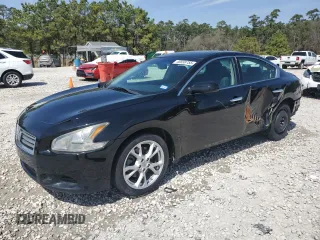 2014 Nissan Maxima SV with VIN 1N4AA5AP8EC485803, listed as a Copart auction lot 48558755 with 105,670 mi miles and Salvage title. Bid and sale history available at DreamBid. Image 1.