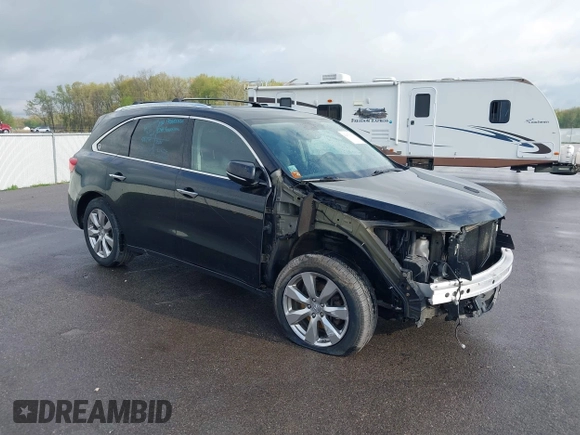 2015 Acura MDX Advance/Entertainment Pkg with VIN 5FRYD4H82FB002205, listed as a IAAI auction lot 42076335 with 167,426 mi miles. Bid and sale history available at carsss.com. Image 1.