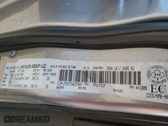 2014 Jeep Cherokee Limited z VIN 1C4PJMDS7EW237507, wystawiony jako Copart lot #59525635 z przebiegiem 262 211 mil mil oraz Szkoda całkowita • Salvage title. Historia ofert i sprzedaży dostępna na DreamBid. Obrazek 13.