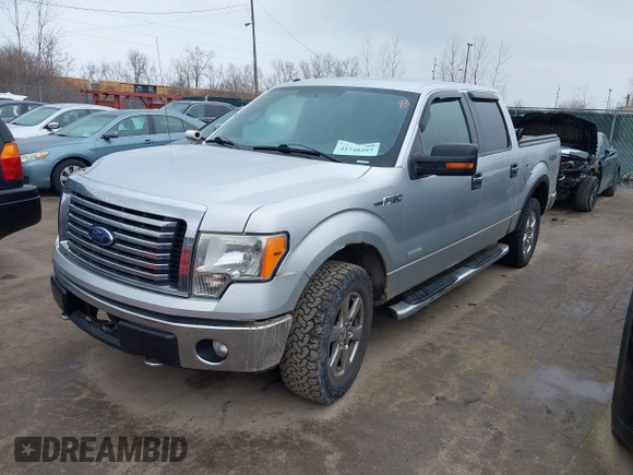2011 Ford F-150 XLT with VIN 1FTFW1ET1BFC26629, listed as a IAAI auction lot 41748297 with 187,329 mi miles. Bid and sale history available at carsss.com. Image 2.