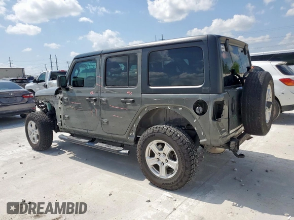 2020 Jeep Wrangler Unlimited Sport S with VIN 1C4HJXDN0LW276906, listed as a Copart auction lot 61099705 with 103,873 mi miles and Salvage title. Bid and sale history available at DreamBid. Image 2.