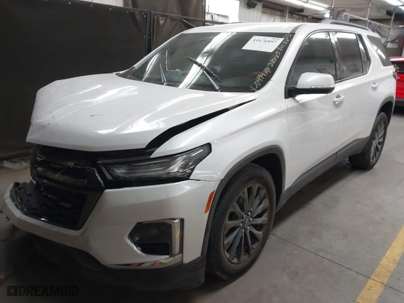 2022 Chevrolet Traverse RS with VIN 1GNERJKW3NJ130494, listed as a IAAI auction lot 41676897 with 54,571 mi miles. Bid and sale history available at carsss.com. Image 2.
