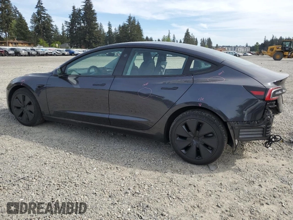 2024 Tesla Model 3 Long Range with VIN 5YJ3E1EB9RF816038, listed as a Copart auction lot 56047485 with 8,786 mi miles and Salvage Title. Bid and sale history available at DreamBid. Image 2.