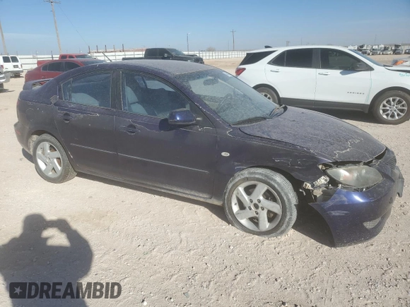 2005 Mazda 3 i with VIN JM1BK12F851220563, listed as a Copart auction lot 49443555 with 170,073 mi miles and Salvage Title. Bid and sale history available at DreamBid. Image 4.