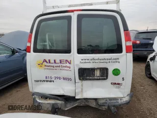 2019 GMC Savana Cargo Van with VIN 1GTW7AFG8K1272311, listed as a Copart auction lot 87918855 with 141,396 mi miles and Salvage Title. Bid and sale history available at carsss.com. Image 6.