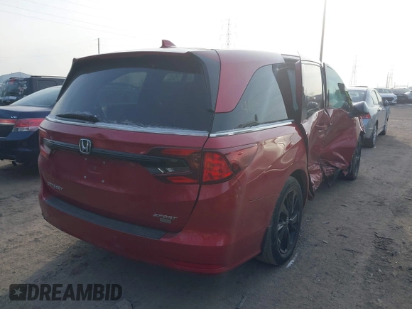 2023 Honda Odyssey Sport z VIN 5FNRL6H70PB014642, wystawiony jako IAAI lot #41094317 z przebiegiem 34 596 mil mil oraz . Historia ofert i sprzedaży dostępna na DreamBid. Obrazek 4.