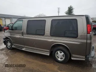 2002 Chevrolet Express with VIN 1GBFG15R221233379, listed as a Copart auction lot 80427284 with 131,000 mi miles and Salvage Title. Bid and sale history available at carsss.com. Image 2.