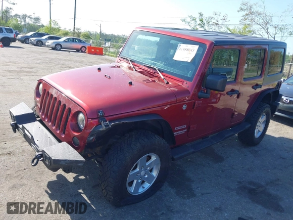 2011 Jeep Wrangler Unlimited Sport with VIN 1J4BA3H18BL598323, listed as a IAAI auction lot 41958043 with 154,354 mi miles. Bid and sale history available at carsss.com. Image 17.