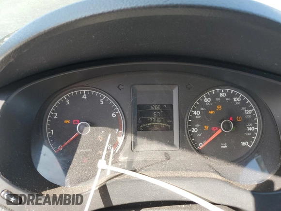 2012 Volkswagen Jetta S with VIN 3VW2K7AJ8CM404665, listed as a Copart auction lot 52007445 with 123,487 mi miles and Salvage title. Bid and sale history available at DreamBid. Image 9.