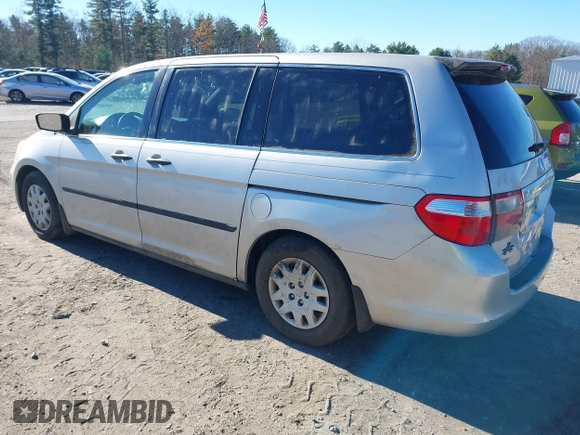 2005 Honda Odyssey LX with VIN 5FNRL382X5B097268, listed as a IAAI auction lot 40809971 with 286,685 mi miles and . Bid and sale history available at DreamBid. Image 3.