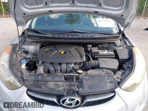 2013 Hyundai Elantra Limited with VIN 5NPDH4AE6DH234034, listed as a IAAI auction lot 42156075 with 95,524 mi miles and . Bid and sale history available at DreamBid. Image 10.