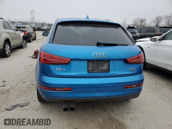 2017 Audi Q3 Premium Plus with VIN WA1JCCFS4HR001935, listed as a Copart auction lot 84167144 with 33,739 mi miles and Salvage title. Bid and sale history available at DreamBid. Image 6.