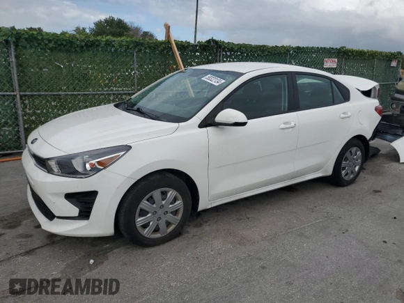2021 Kia Rio LX with VIN 3KPA24AD8ME394027, listed as a Copart auction lot 58322134 with 37,177 mi miles and Salvage Title. Bid and sale history available at carsss.com. Image 1.