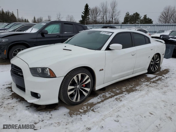 2012 Dodge Charger SRT8 with VIN 2C3CDXEJ2CH105073, listed as a Copart auction lot 85761364 with 232,708 mi miles and Clean Title. Bid and sale history available at carsss.com. Image 1.