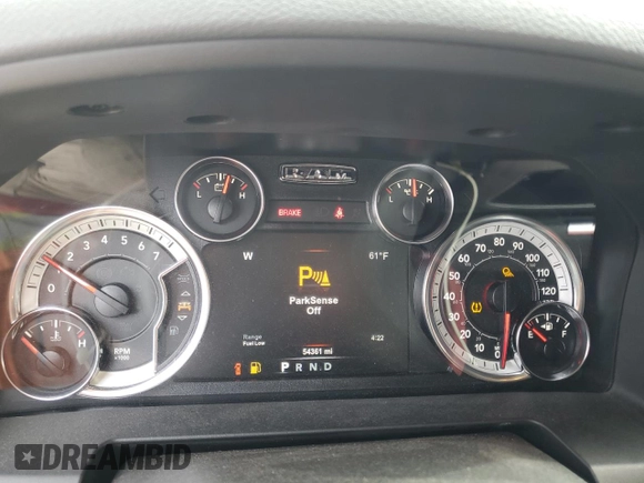 2019 Ram 1500 Classic Lone Star with VIN 1C6RR6LT0KS622313, listed as a Copart auction lot 45923995 with 54,361 mi miles and Clean Title. Bid and sale history available at carsss.com. Image 9.