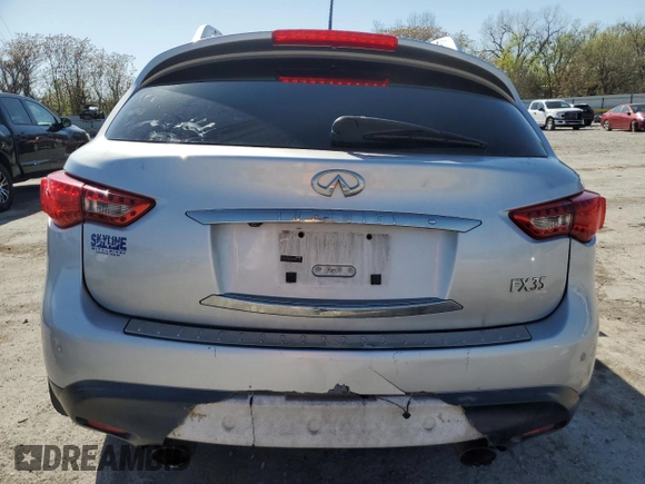 2010 Infiniti FX with VIN JN8AS1MW6AM851138, listed as a Copart auction lot 52698625 with 202,829 mi miles and Salvage title. Bid and sale history available at DreamBid. Image 6.
