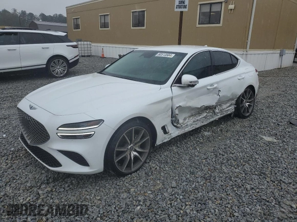 2023 Genesis G70 2.0T with VIN KMTG34TA5PU134136, listed as a Copart auction lot 80513584 with 12,567 mi miles and Salvage Title. Bid and sale history available at DreamBid. Image 1.