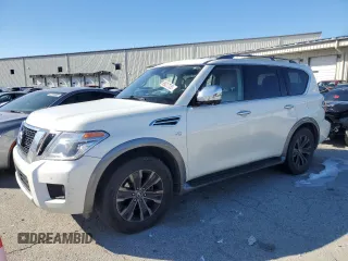 2018 Nissan Armada Platinum with VIN JN8AY2NEXJ9732957, listed as a Copart auction lot 89027355 with 140,421 mi miles and Clean Title. Bid and sale history available at carsss.com. Image 1.