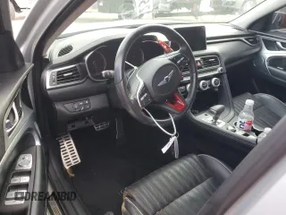2019 Genesis G70 Advanced with VIN KMTG74LE4KU027837, listed as a Copart auction lot 74295354 with Not Provided miles and Salvage Title. Bid and sale history available at DreamBid. Image 8.