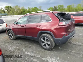 2019 Jeep Cherokee Limited with VIN 1C4PJMDX8KD218158, listed as a Copart auction lot 52881615 with 105,303 mi miles and Salvage Title. Bid and sale history available at DreamBid. Image 2.