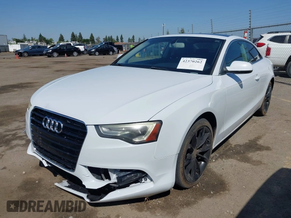 2014 Audi A5 Premium Plus with VIN WAULFAFR0EA039337, listed as a IAAI auction lot 42370262 with 106,097 mi miles and . Bid and sale history available at DreamBid. Image 19.