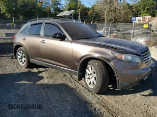2008 Infiniti FX with VIN JNRAS08WX8X208350, listed as a Copart auction lot 76717914 with Not Provided miles and Salvage Title. Bid and sale history available at DreamBid. Image 4.