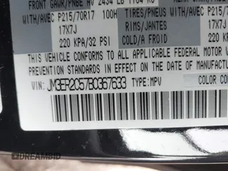2011 Mazda CX-7 i Touring with VIN JM3ER2C57B0367633, listed as a IAAI auction lot 41930219 with 160,972 mi miles and . Bid and sale history available at DreamBid. Image 9.