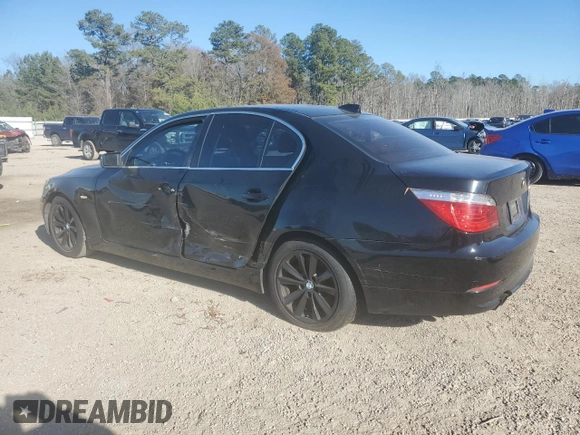 2008 BMW 5 Series 535i with VIN WBANW13578CZ81551, listed as a Copart auction lot 43568245 with 166,557 mi miles and Salvage Title. Bid and sale history available at carsss.com. Image 2.