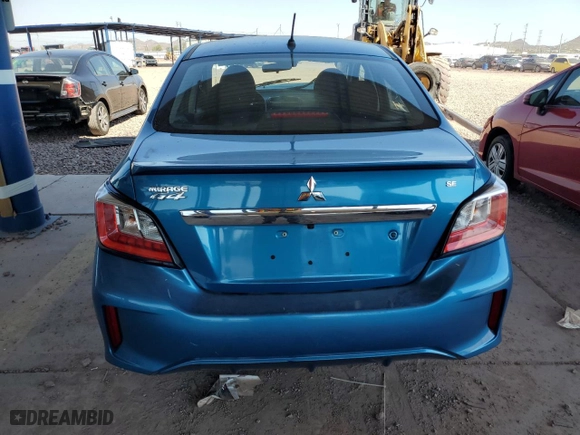 2022 Mitsubishi Mirage G4 SE with VIN ML32FVFJ8NHF07974, listed as a Copart auction lot 70099914 with 68,916 mi miles and Salvage Title. Bid and sale history available at carsss.com. Image 6.