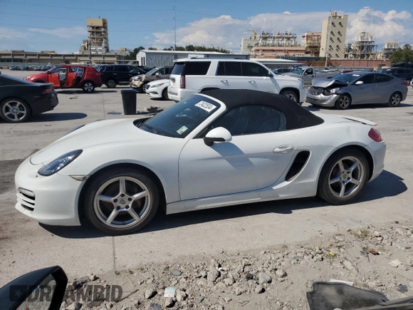 2014 Porsche Boxster with VIN WP0CA2A80ES121133, listed as a Copart auction lot 73422534 with 52,623 mi miles and Non repairable. Bid and sale history available at DreamBid. Image 1.