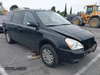 2012 Kia Sedona LX with VIN KNDMG4C70C6443196, listed as a IAAI auction lot 41895806 with 1 mi miles. Bid and sale history available at carsss.com. Image 1.