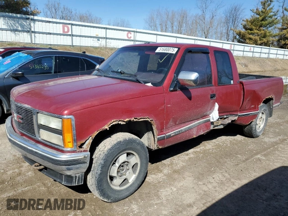 1991 GMC Sierra 1500 z VIN 2GTEK19K2M1543239, wystawiony jako Copart lot #51680075 z przebiegiem 135 361 mil mil oraz Czysty tytuł • Clean title. Historia ofert i sprzedaży dostępna na DreamBid. Obrazek 1.