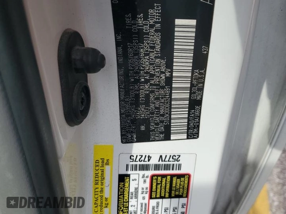 2012 Toyota Sienna with VIN 5TDZK3DC6CS244891, listed as a Copart auction lot 54442055 with 137,680 mi miles and Salvage title. Bid and sale history available at DreamBid. Image 14.