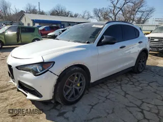 2018 Alfa Romeo Stelvio Ti Sport z VIN ZASFAKNN1J7B78006, wystawiony jako Copart lot #78265894 z przebiegiem 86 732 mil mil oraz Szkoda całkowita • Salvage title. Historia ofert i sprzedaży dostępna na DreamBid. Obrazek 1.