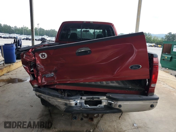 2003 Ford F-250 XL with VIN 1FTNW21S13EC30010, listed as a Copart auction lot 57105835 with Not provided miles and Salvage title. Bid and sale history available at DreamBid. Image 6.