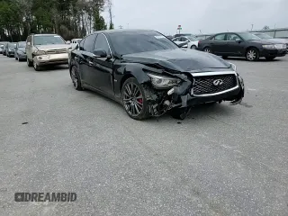 2018 Infiniti Q50 RED SPORT 400 with VIN JN1FV7AR5JM481734, listed as a Copart auction lot 48287625 with 0 mi miles and Salvage Title. Bid and sale history available at carsss.com. Image 11.
