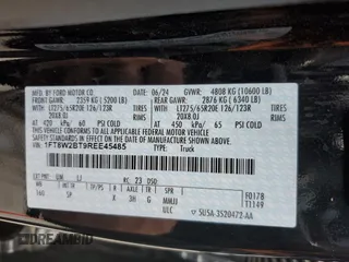 2024 Ford Super Duty F-250 SRW XL with VIN 1FT8W2BT9REE45485, listed as a Copart auction lot 49457685 with 21,713 mi miles and Salvage Title. Bid and sale history available at carsss.com. Image 12.