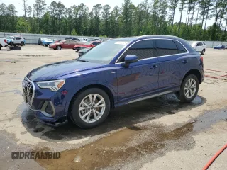 2022 Audi Q3 S line Premium Plus with VIN WA1EECF31N1080897, listed as a Copart auction lot 57252625 with 24,338 mi miles and Salvage title. Bid and sale history available at DreamBid. Image 1.