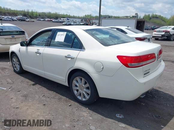 2012 Lincoln MKZ with VIN 3LNHL2GC3CR832261, listed as a IAAI auction lot 42172973 with 159,316 mi miles. Bid and sale history available at carsss.com. Image 3.