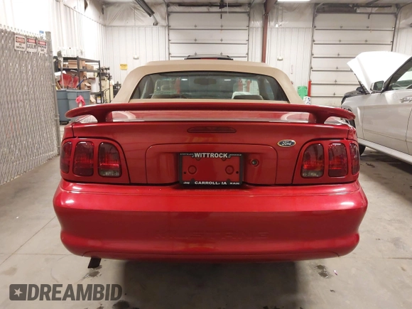 1998 Ford Mustang with VIN 1FAFP444XWF226648, listed as a IAAI auction lot 42019340 with 88,406 mi miles. Bid and sale history available at carsss.com. Image 16.