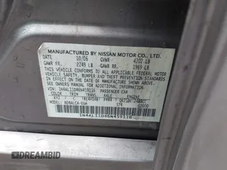2006 Nissan Altima 2.5 with VIN 1N4AL11D46N459116, listed as a IAAI auction lot 41498539 with 202,375 mi miles. Bid and sale history available at carsss.com. Image 9.
