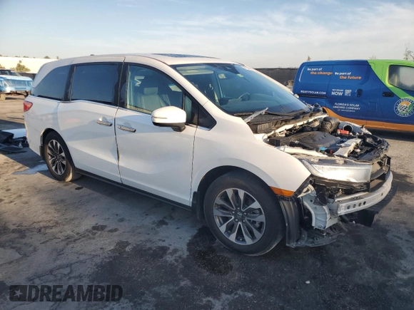 2023 Honda Odyssey EX-L with VIN 5FNRL6H66PB035681, listed as a Copart auction lot 49344925 with 78,344 mi miles and Salvage Title. Bid and sale history available at carsss.com. Image 4.