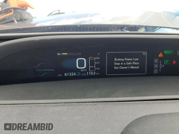 2017 Toyota Prius Plus with VIN JTDKARFP3H3010515, listed as a Copart auction lot 53185075 with 61,324 mi miles and Salvage Title. Bid and sale history available at DreamBid. Image 9.