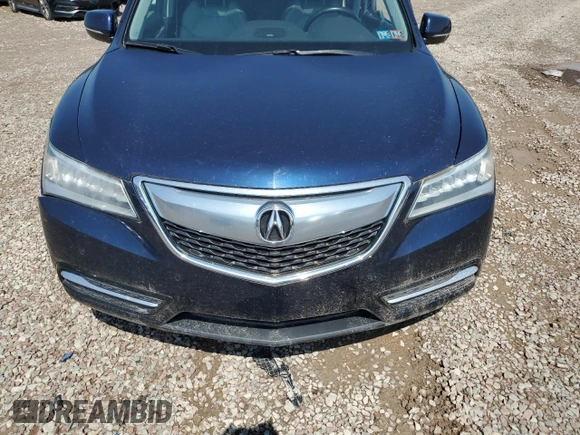 2015 Acura MDX Advance with VIN 5FRYD4H84FB017966, listed as a Copart auction lot 61664895 with Not provided miles and Salvage title. Bid and sale history available at DreamBid. Image 11.