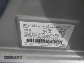 2011 Mitsubishi Galant ES with VIN 4A32B3FF3BE030984, listed as a IAAI auction lot 41491830 with 131,782 mi miles. Bid and sale history available at carsss.com. Image 9.