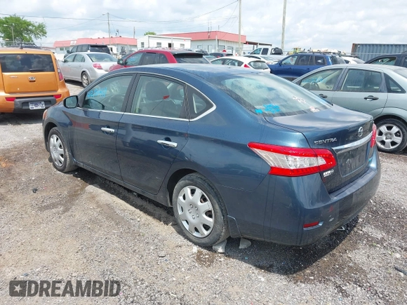 2013 Nissan Sentra SV with VIN 1N4AB7AP2DN903154, listed as a IAAI auction lot 42151411 with 207,274 mi miles. Bid and sale history available at carsss.com. Image 3.