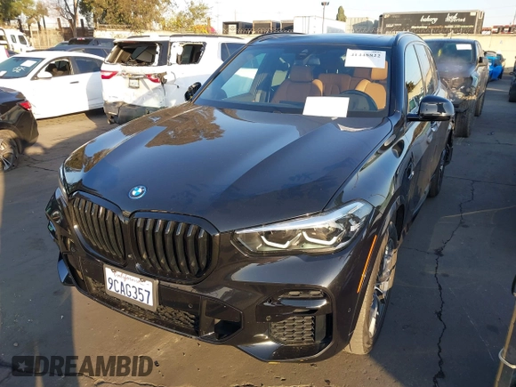 2022 BMW X5 xDrive45e with VIN 5UXTA6C09N9M81408, listed as a IAAI auction lot 41448822 with 35,147 mi miles. Bid and sale history available at carsss.com. Image 22.