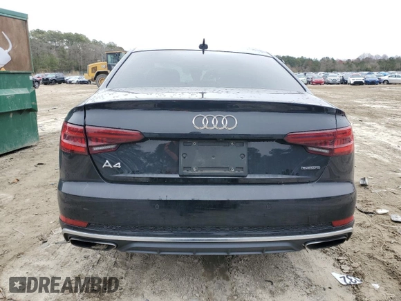 2019 Audi A4 Prestige with VIN WAUFNAF4XKN017287, listed as a Copart auction lot 48348864 with 0 mi miles. Bid and sale history available at carsss.com. Image 6.